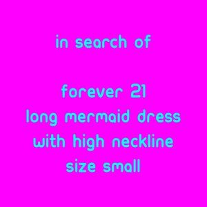 ISO F21 long mermaid dress with high neckline